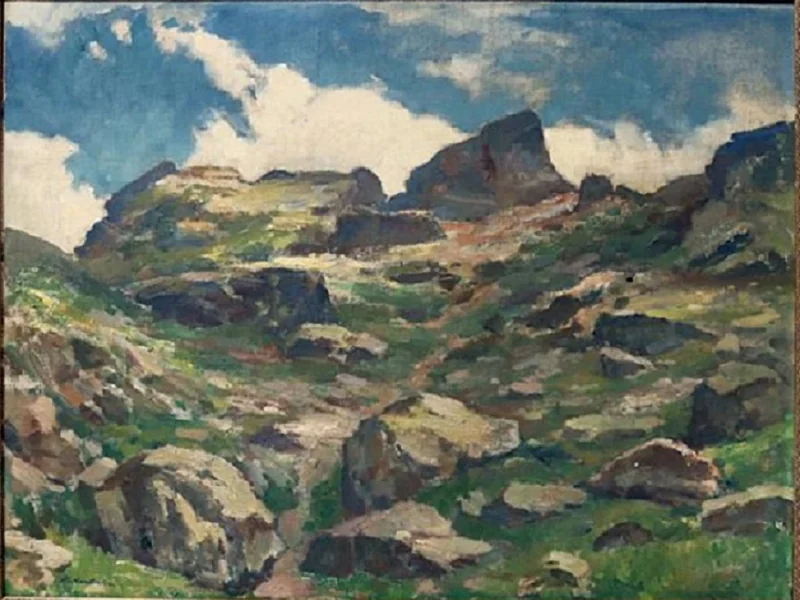 1875-Adalbert Martinka - Veduta della vetta Arber
